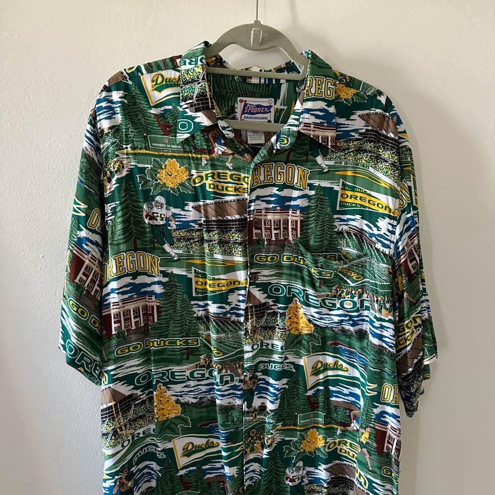 Reyn Spooner Oregon Ducks Green Button-Down Shirt